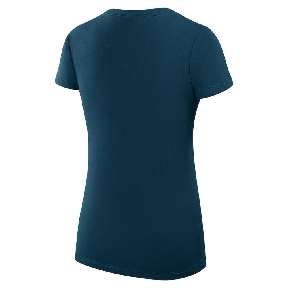 Columbus Blue Jackets G-III 4Her by Carl Banks Women's Super-Slim Fit Lightweight Team Logo Graphic V-Neck T-Shirt Navy