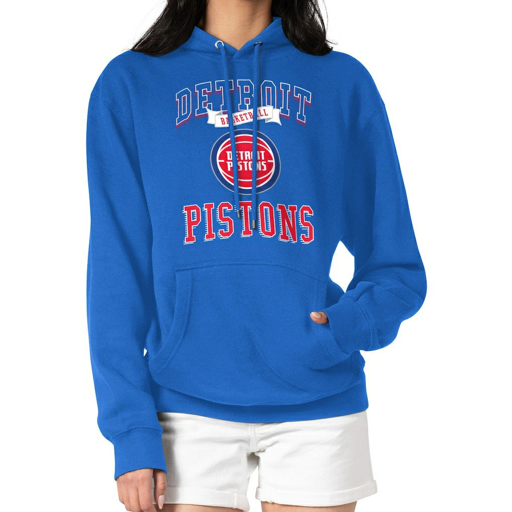Detroit Pistons G-III 4Her by Carl Banks Women's Graphic Fleece Pullover Hoodie sale - Blue on sale