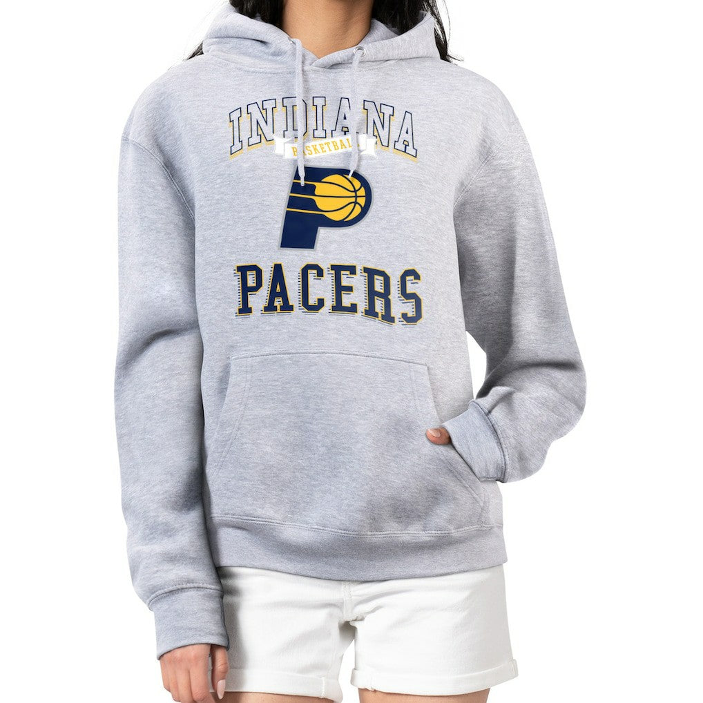 Indiana Pacers G-III 4Her by Carl Banks Women's Graphic Fleece Pullover Hoodie - Heather Gray discount