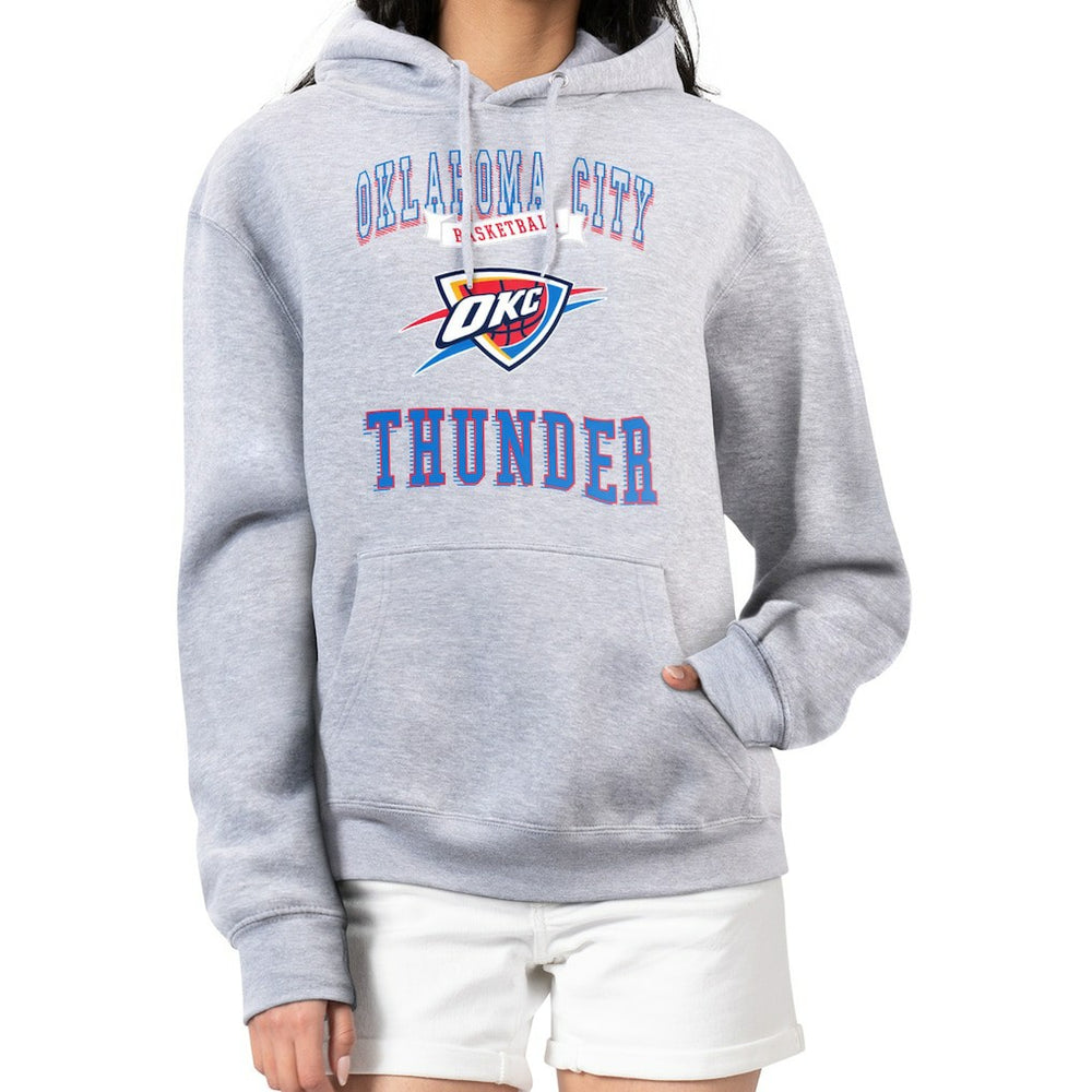 Oklahoma City Thunder G-III 4Her by Carl Banks Women's Graphic Fleece Pullover Hoodie - Heather Gray outlet