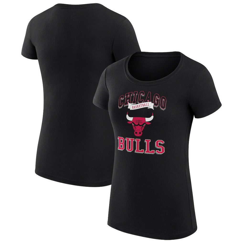 Chicago Bulls G-III 4Her by Carl Banks Women's Super-Slim Fit Lightweight Team Logo T-Shirt sale - Black discount