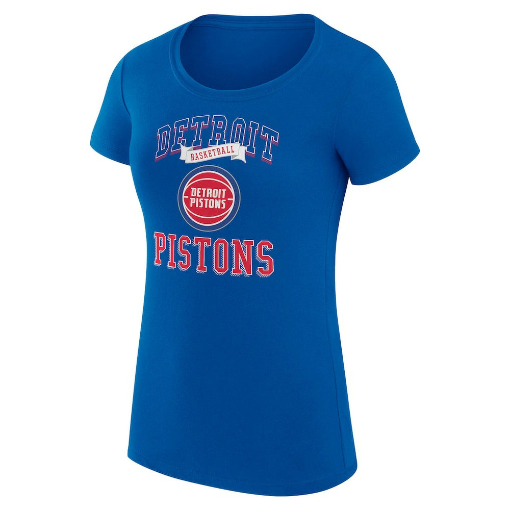 Detroit Pistons G-III 4Her by Carl Banks Women's Super-Slim Fit Lightweight Team Logo T-Shirt sale - Blue outlet