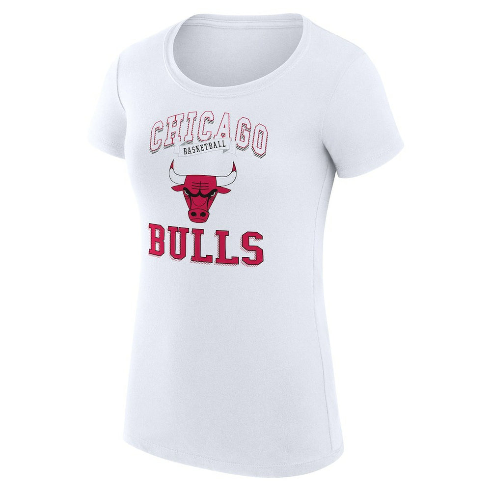 Chicago Bulls G-III 4Her by Carl Banks Women's Super-Slim Fit Lightweight Team Logo T-Shirt sale - White sale