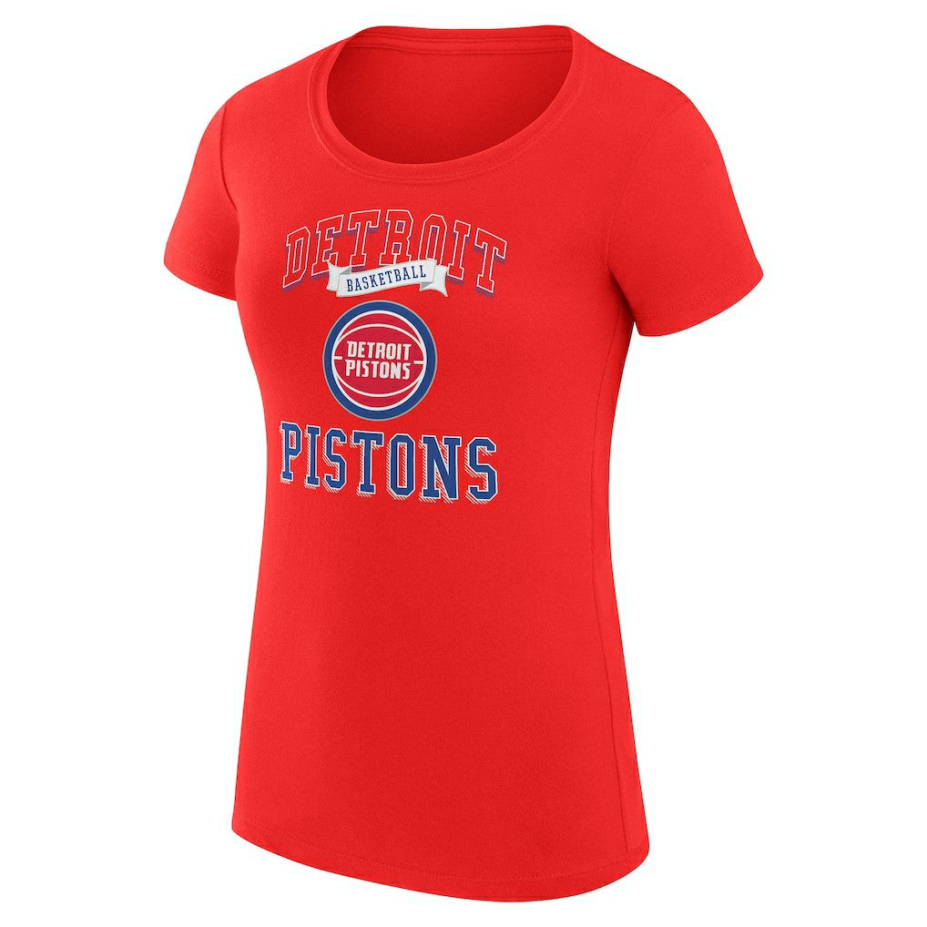 Detroit Pistons G-III 4Her by Carl Banks Women's Super-Slim Fit Lightweight Team Logo T-Shirt sale - Red online