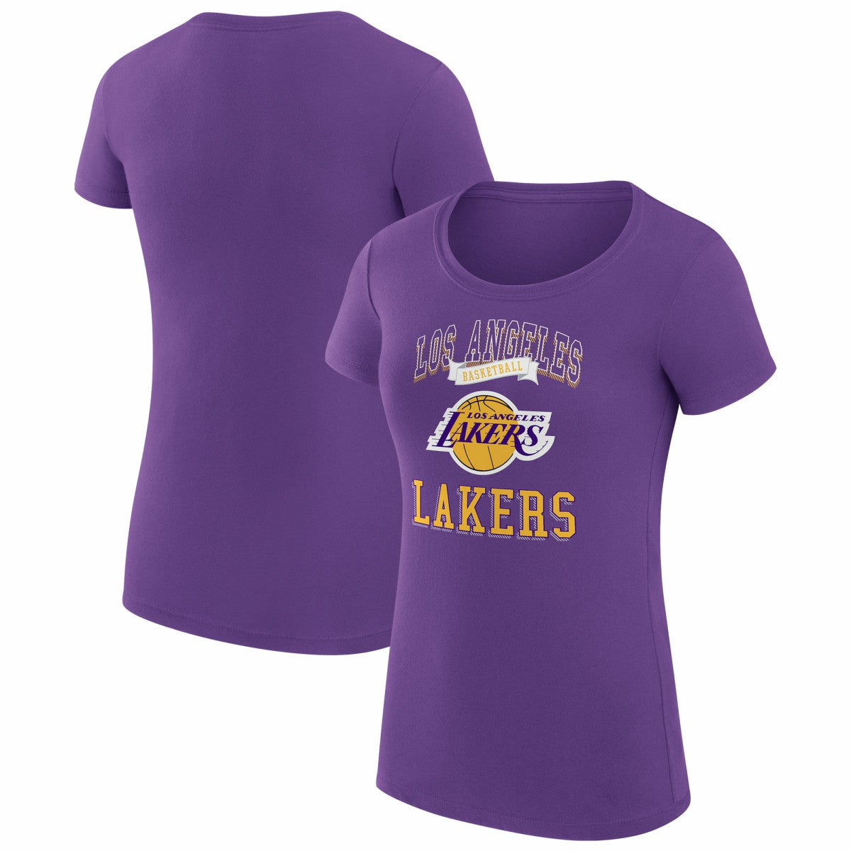 Los Angeles Lakers G-III 4Her by Carl Banks Women's Super-Slim Fit Lightweight Team Logo T-Shirt - Purple cheap