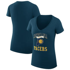 Indiana Pacers G-III 4Her by Carl Banks Women's Super-Slim Fit Lightweight Team Logo V-Neck T-Shirt - Navy discount