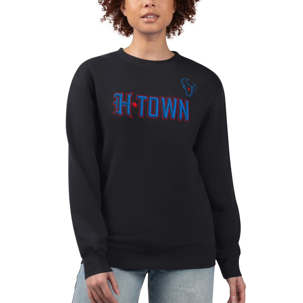 Houston Texans G-III 4Her by Carl Banks Women's H-Town Fleece Pullover Sweatshirt - Black cheap