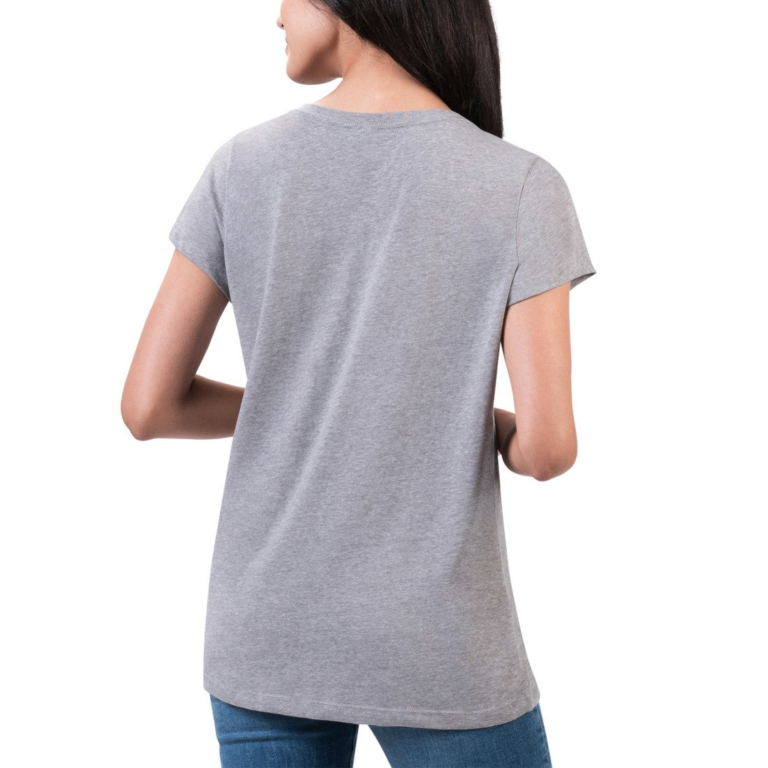 Houston Texans G-III 4Her by Carl Banks Women's Super-Slim Fit Lightweight H-Town V-Neck T-Shirt - Heather Gray cheap