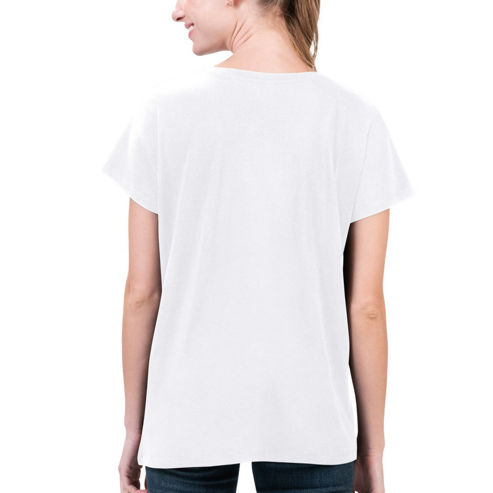Houston Texans G-III 4Her by Carl Banks Women's Super-Slim Fit Lightweight H-Town V-Neck T-Shirt - White cheap