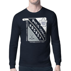 Toronto Maple Leafs Starter Shield Long Sleeve Graphic T-Shirt Navy