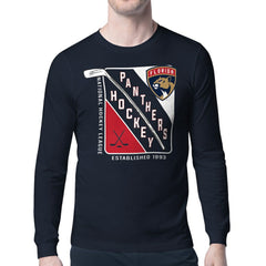 Florida Panthers Starter Shield Long Sleeve Graphic T-Shirt Navy