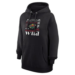 Minnesota Wild G-III 4Her by Carl Banks Women's Collage Team Graphic Tri-Blend Fleece Pullover Hoodie Black