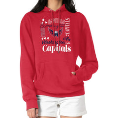 Washington Capitals G-III 4Her by Carl Banks Women's Collage Team Graphic Tri-Blend Fleece Pullover Hoodie Red