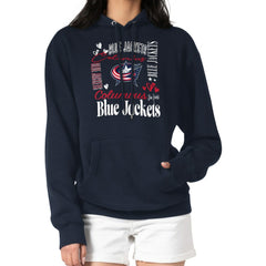 Columbus Blue Jackets G-III 4Her by Carl Banks Women's Collage Team Graphic Tri-Blend Fleece Pullover Hoodie Navy