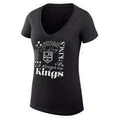 Los Angeles Kings G-III 4Her by Carl Banks Women's Super-Slim Fit Lightweight Collage Team Graphic T-Shirt Black