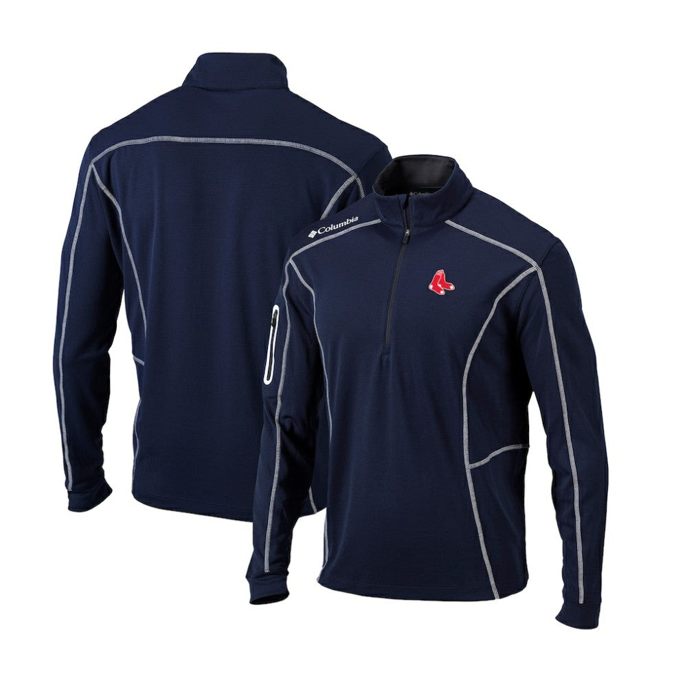 Boston Red Sox Cooperstown Collection Omni-Wick Shotgun Quarter-Zip Top - Navy | Columbia