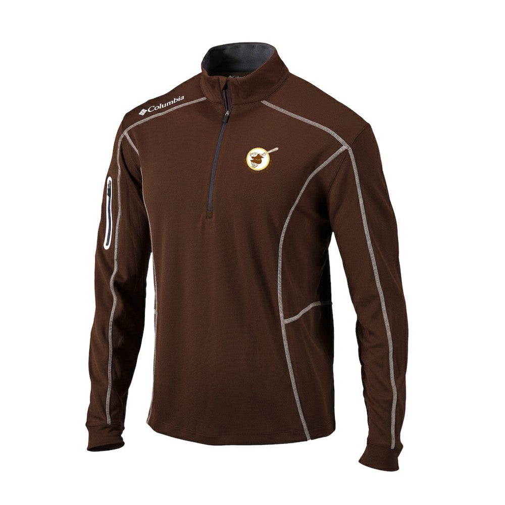 San Diego Padres Cooperstown Collection Omni-Wick Shotgun Quarter-Zip Top - Brown | Columbia
