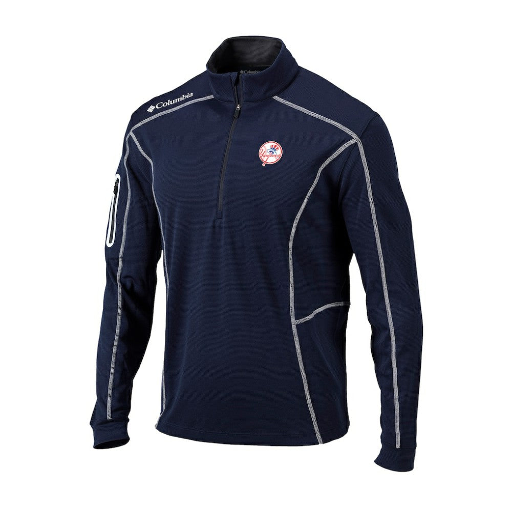 New York Yankees Cooperstown Collection Omni-Wick Shotgun Quarter-Zip Top - Navy | Columbia