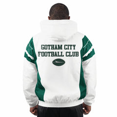 New York Jets Starter Gotham City Half-Zip Hoodie Jacket - White outlet