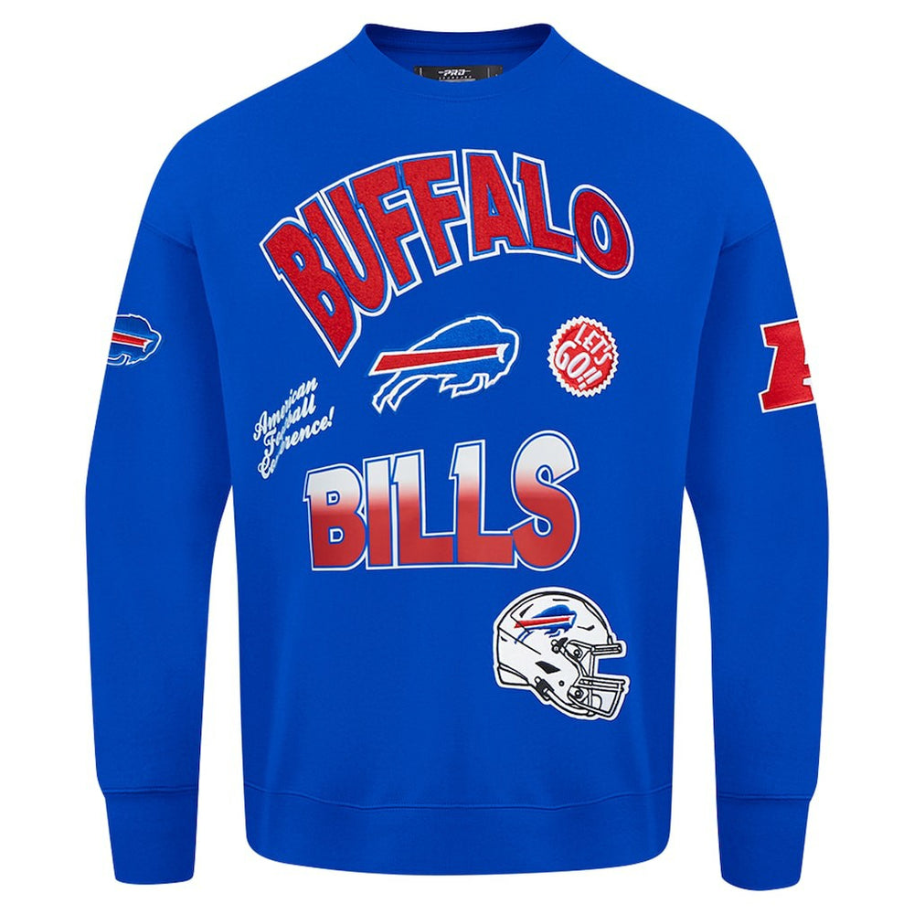 Buffalo Bills Pro Standard Turn It Up Drop Shoulder Pullover Sweatshirt - Royal discount