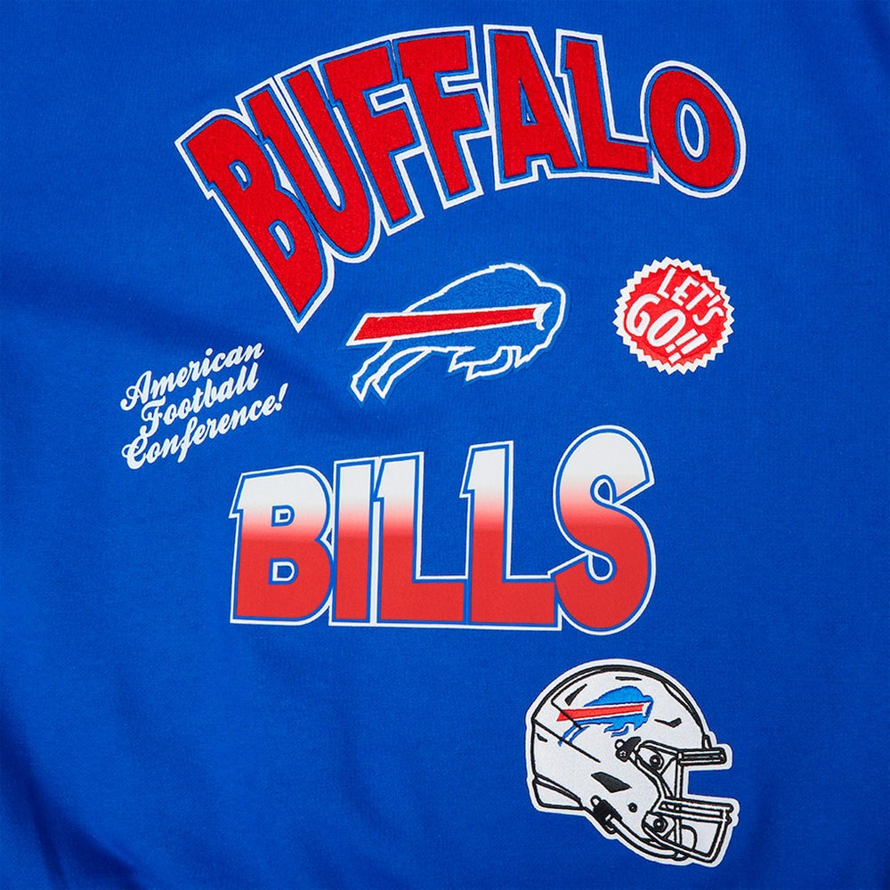 Buffalo Bills Pro Standard Turn It Up Drop Shoulder Pullover Sweatshirt - Royal discount