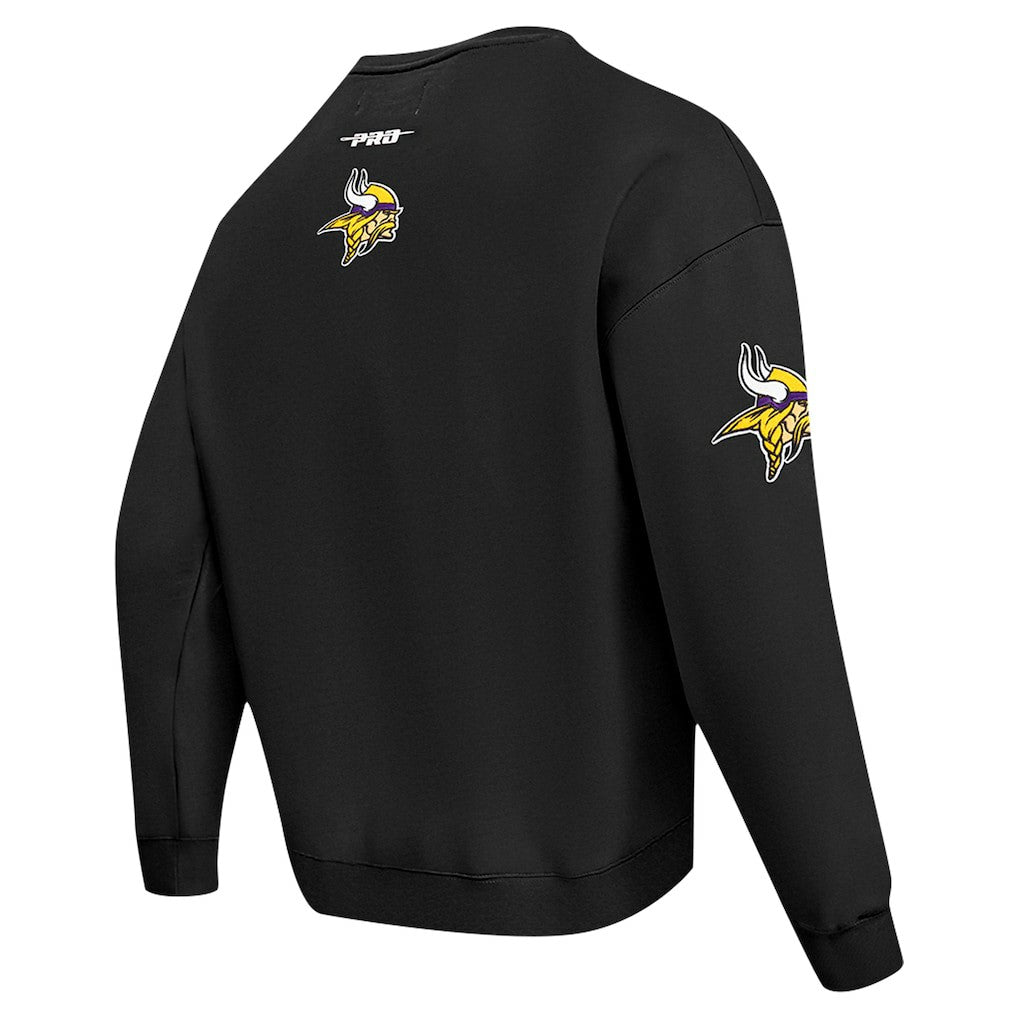 Minnesota Vikings Pro Standard Turn It Up Drop Shoulder Pullover Sweatshirt - Black for sale