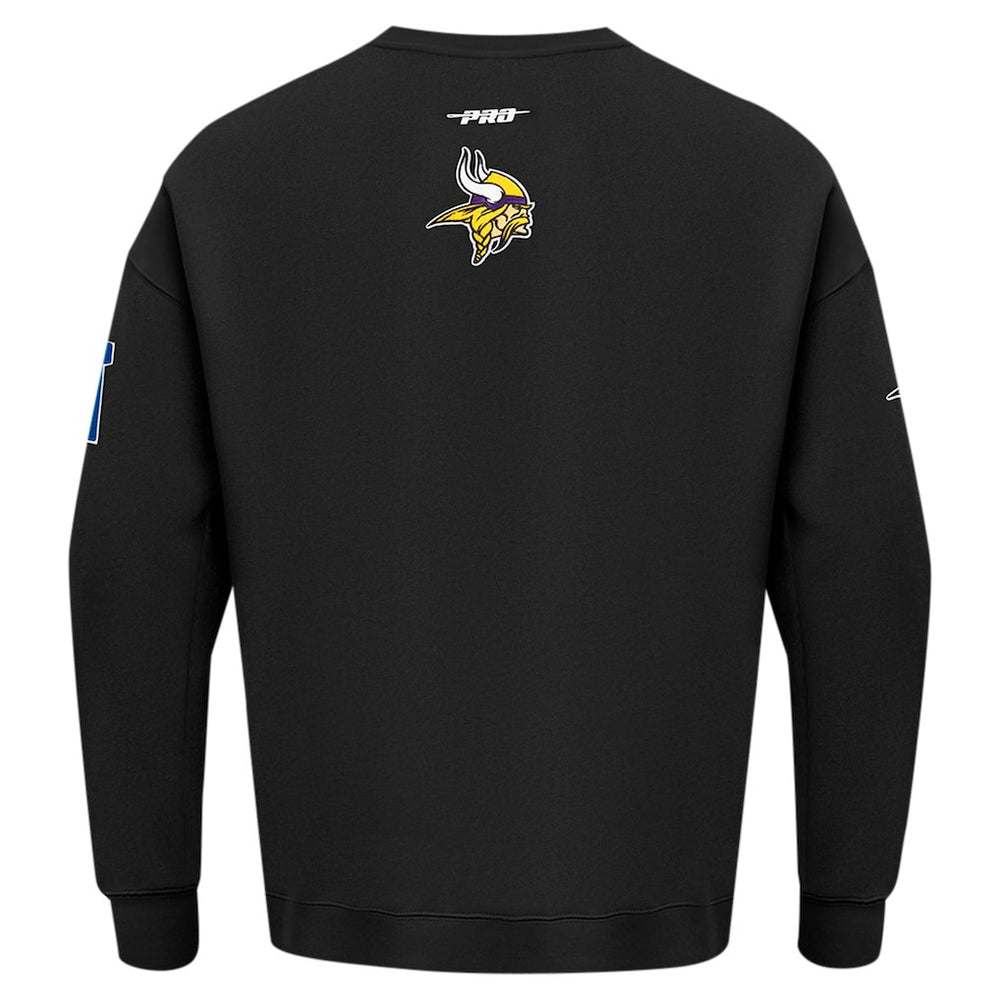 Minnesota Vikings Pro Standard Turn It Up Drop Shoulder Pullover Sweatshirt - Black for sale