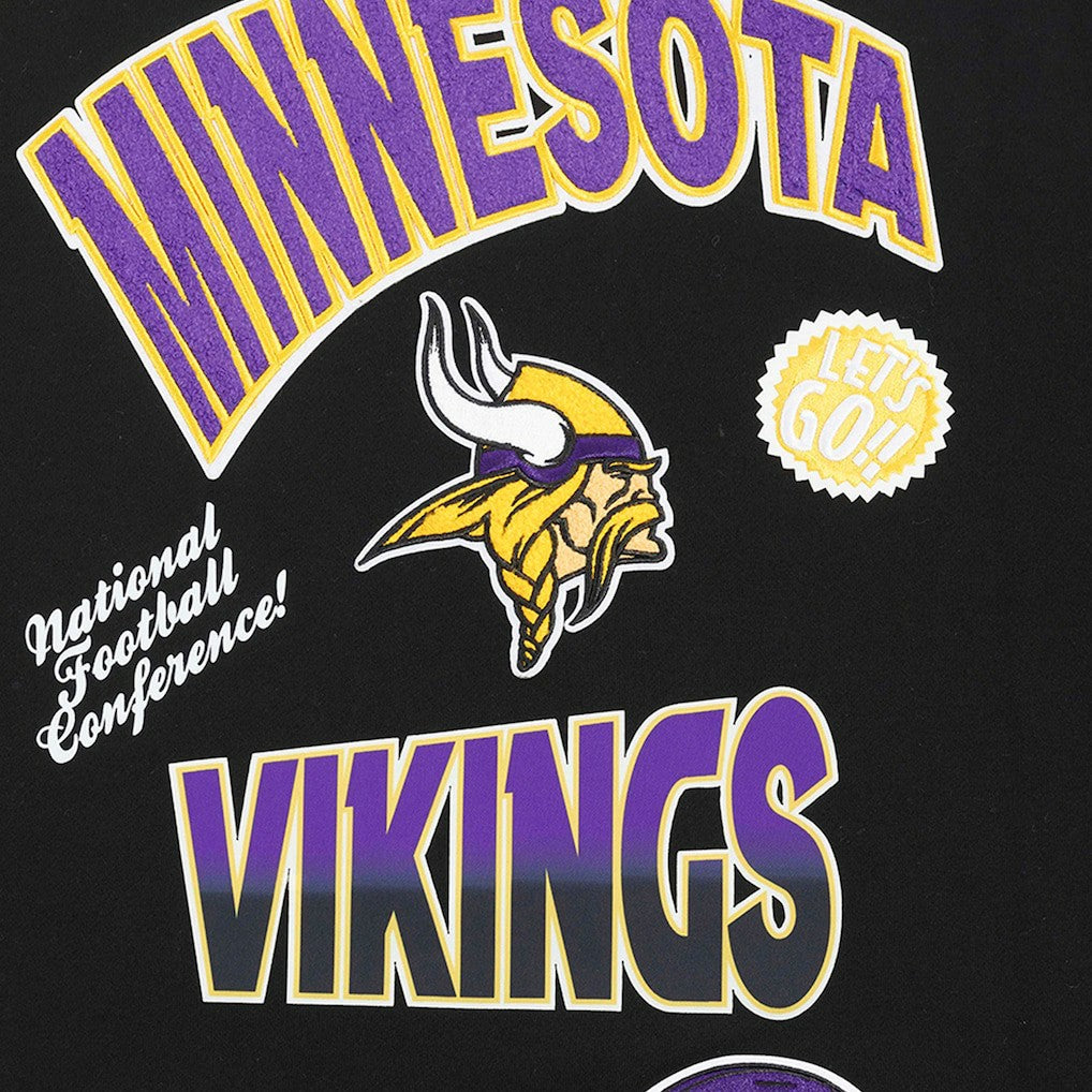 Minnesota Vikings Pro Standard Turn It Up Drop Shoulder Pullover Sweatshirt - Black for sale
