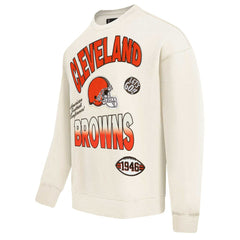 Cleveland Browns Pro Standard Turn It Up Pullover Sweatshirt - Cream cheap