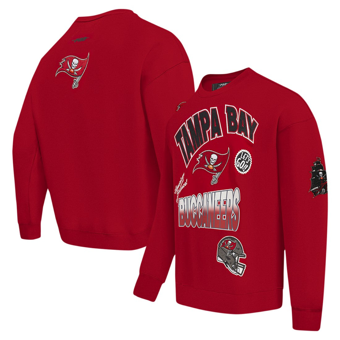 Tampa Bay Buccaneers Pro Standard Turn It Up Drop Shoulder Pullover Sweatshirt - Red sale