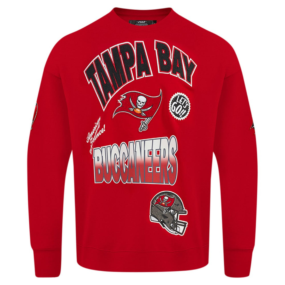 Tampa Bay Buccaneers Pro Standard Turn It Up Drop Shoulder Pullover Sweatshirt - Red sale