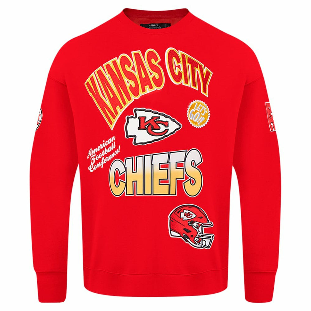 Kansas City Chiefs Pro Standard Turn It Up Drop Shoulder Pullover Sweatshirt - Red outlet
