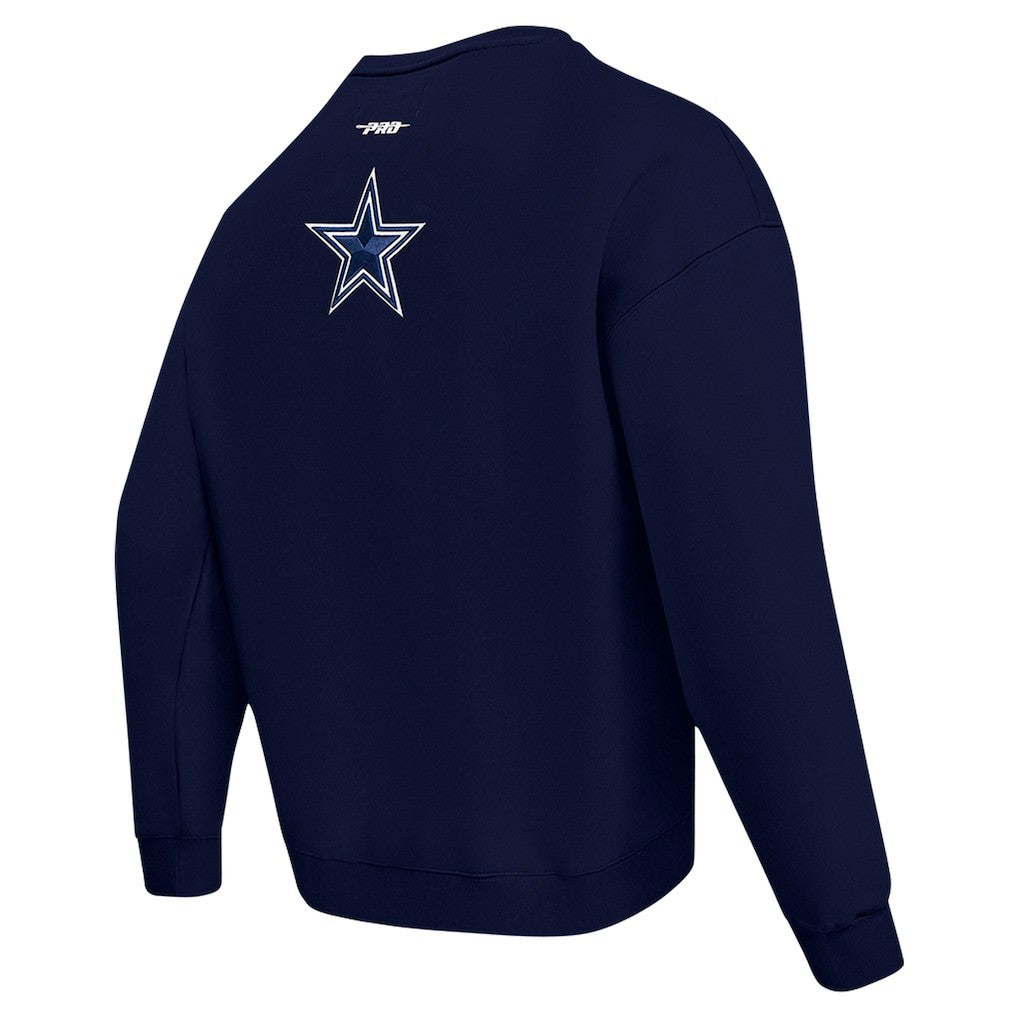 Dallas Cowboys Pro Standard Turn It Up Drop Shoulder Pullover Sweatshirt - Navy outlet
