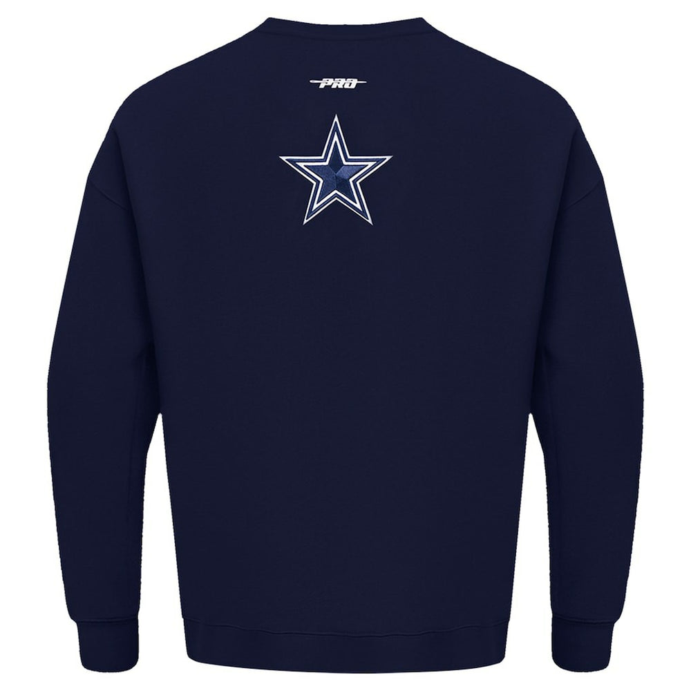 Dallas Cowboys Pro Standard Turn It Up Drop Shoulder Pullover Sweatshirt - Navy outlet