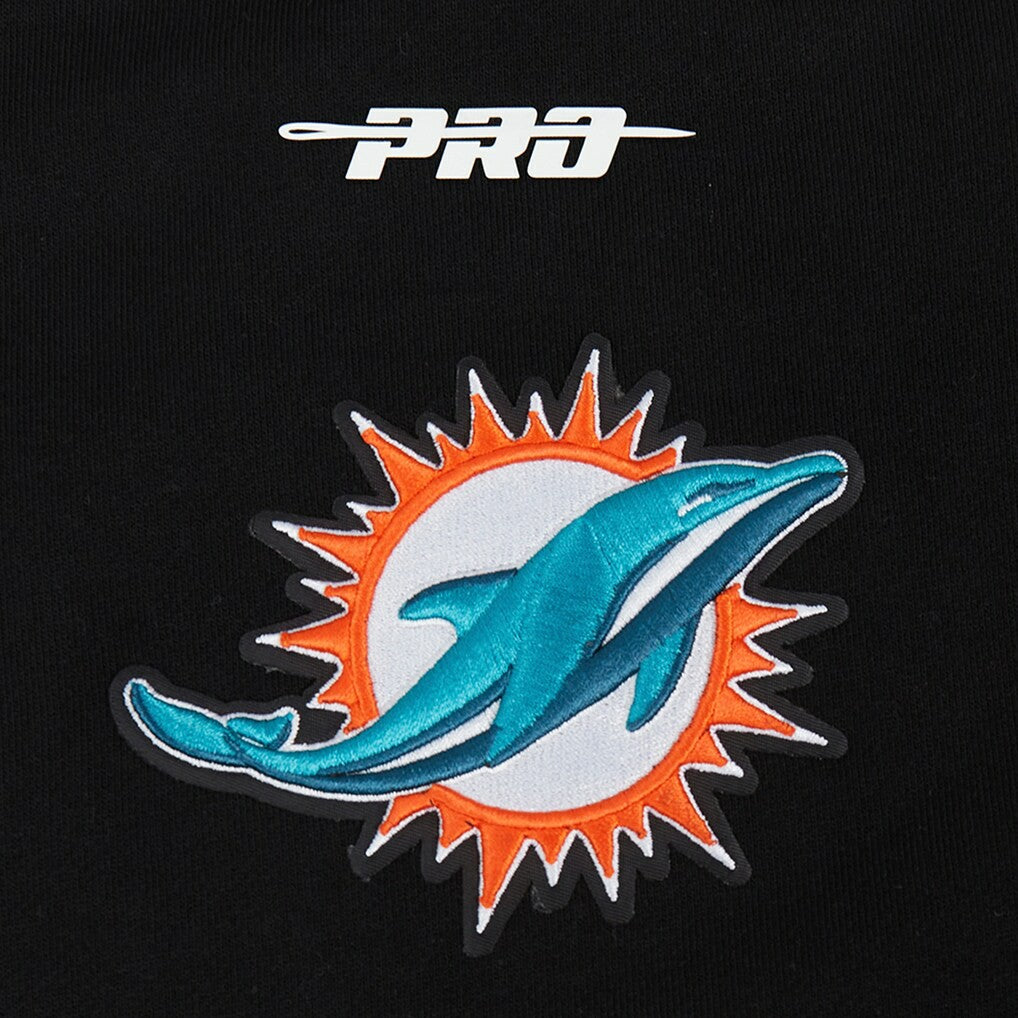 Miami Dolphins Pro Standard Turn It Up Drop Shoulder Pullover Sweatshirt - Black discount