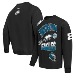 Philadelphia Eagles Pro Standard Turn It Up Drop Shoulder Pullover Sweatshirt - Black for sale