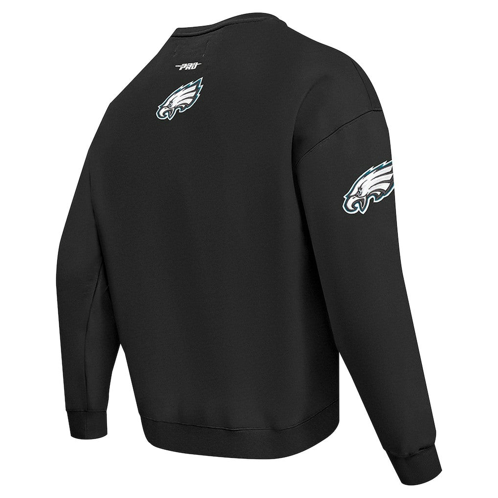 Philadelphia Eagles Pro Standard Turn It Up Drop Shoulder Pullover Sweatshirt - Black for sale