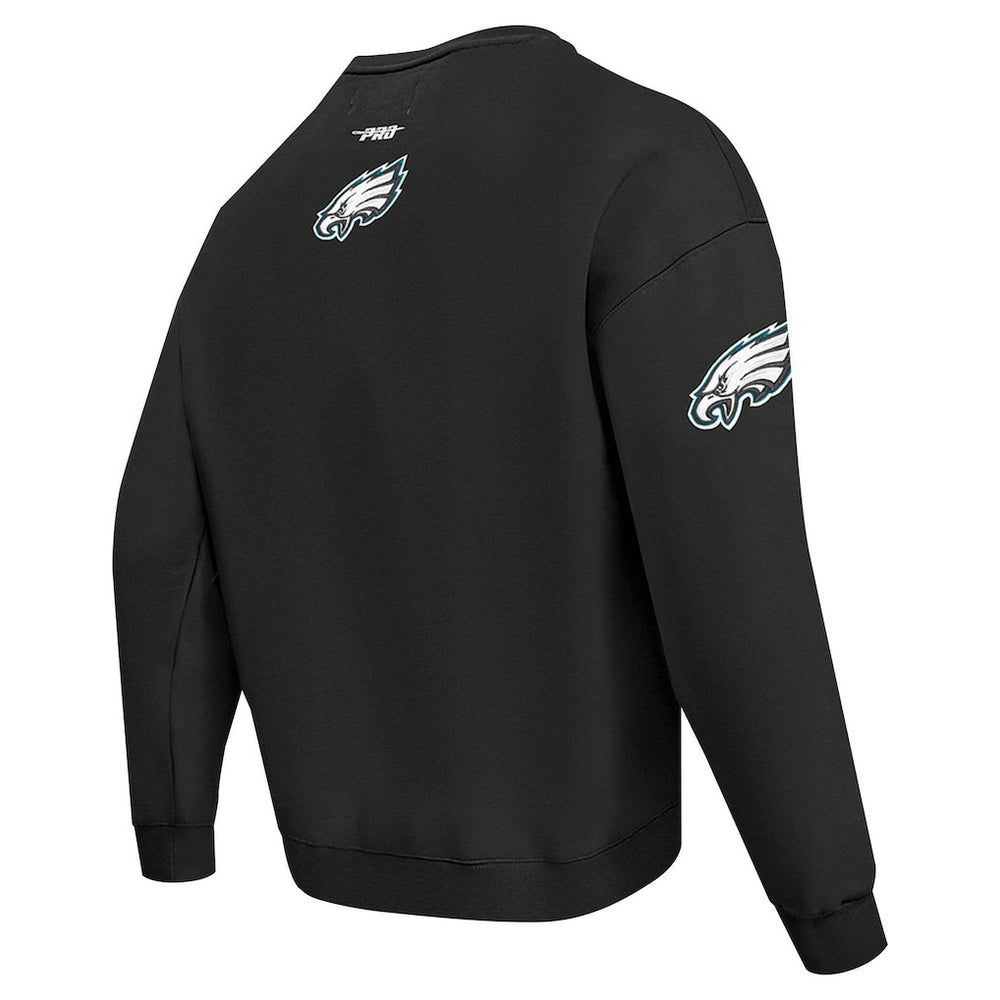 Philadelphia Eagles Pro Standard Turn It Up Drop Shoulder Pullover Sweatshirt - Black for sale