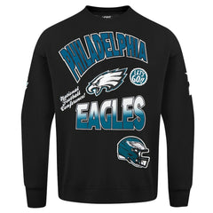 Philadelphia Eagles Pro Standard Turn It Up Drop Shoulder Pullover Sweatshirt - Black for sale
