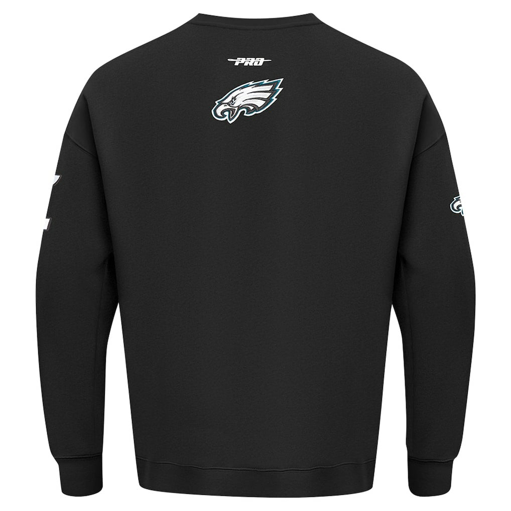 Philadelphia Eagles Pro Standard Turn It Up Drop Shoulder Pullover Sweatshirt - Black for sale