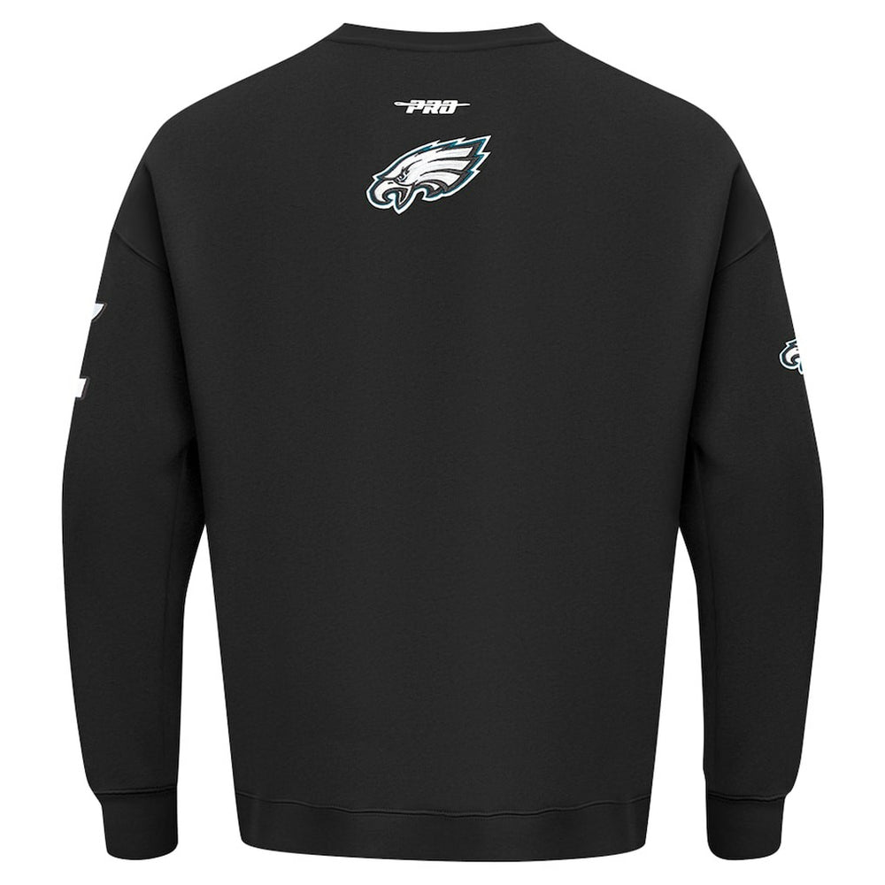 Philadelphia Eagles Pro Standard Turn It Up Drop Shoulder Pullover Sweatshirt - Black for sale