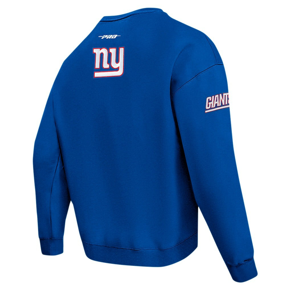 New York Giants Pro Standard Turn It Up Drop Shoulder Pullover Sweatshirt - Royal for sale