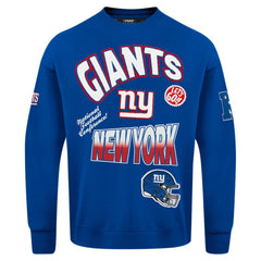 New York Giants Pro Standard Turn It Up Drop Shoulder Pullover Sweatshirt - Royal for sale