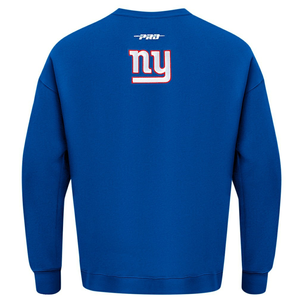 New York Giants Pro Standard Turn It Up Drop Shoulder Pullover Sweatshirt - Royal for sale