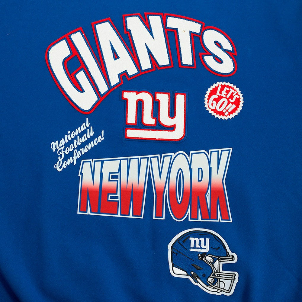 New York Giants Pro Standard Turn It Up Drop Shoulder Pullover Sweatshirt - Royal for sale