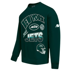 New York Jets Pro Standard Turn It Up Drop Shoulder Pullover Sweatshirt - Green sale