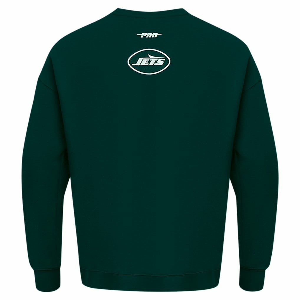 New York Jets Pro Standard Turn It Up Drop Shoulder Pullover Sweatshirt - Green sale