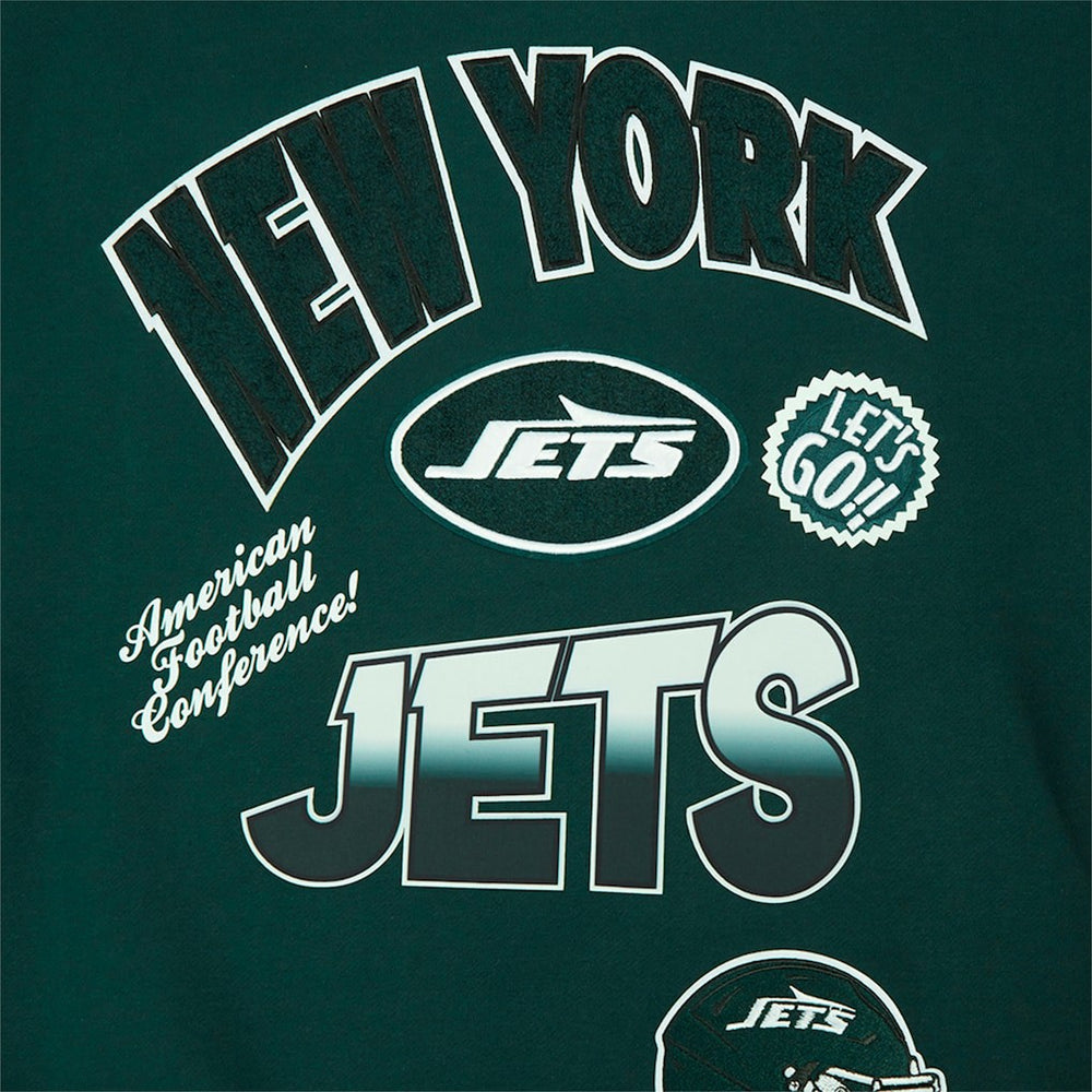 New York Jets Pro Standard Turn It Up Drop Shoulder Pullover Sweatshirt - Green sale