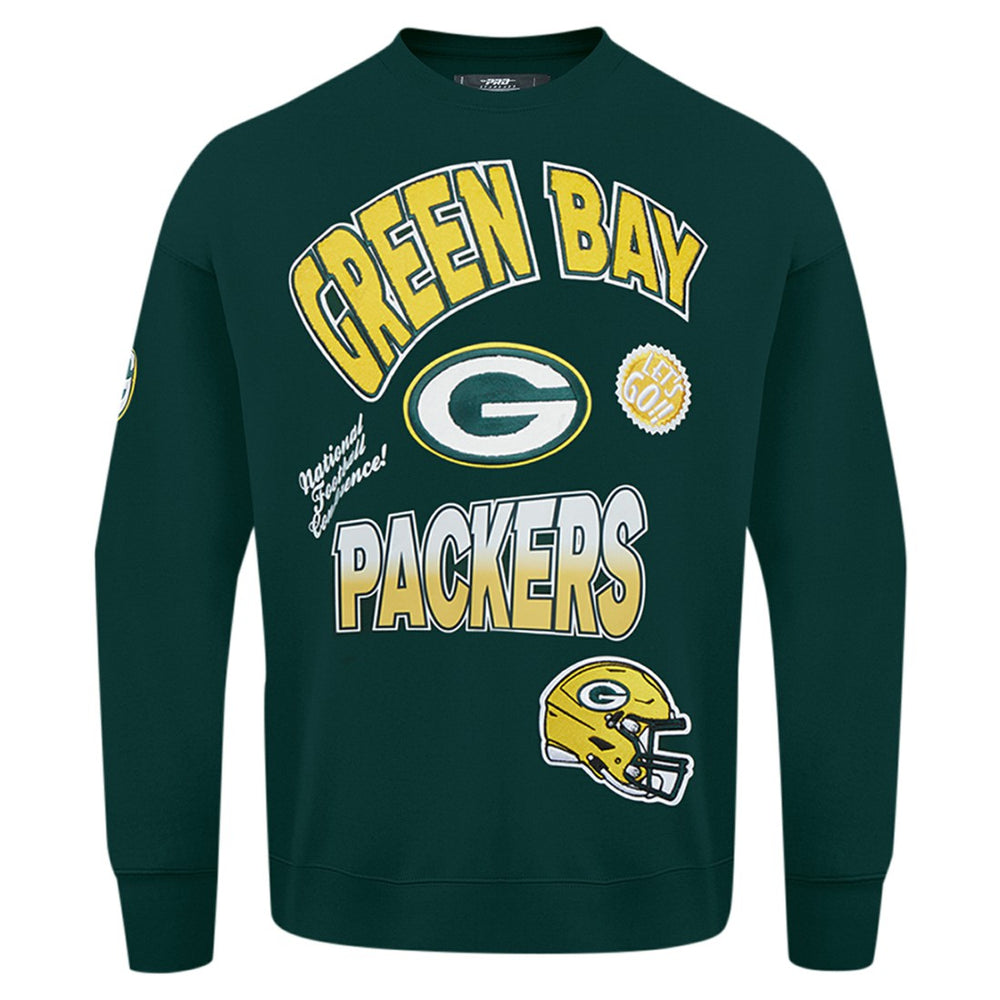 Green Bay Packers Pro Standard Turn It Up Drop Shoulder Pullover Sweatshirt - Green discount