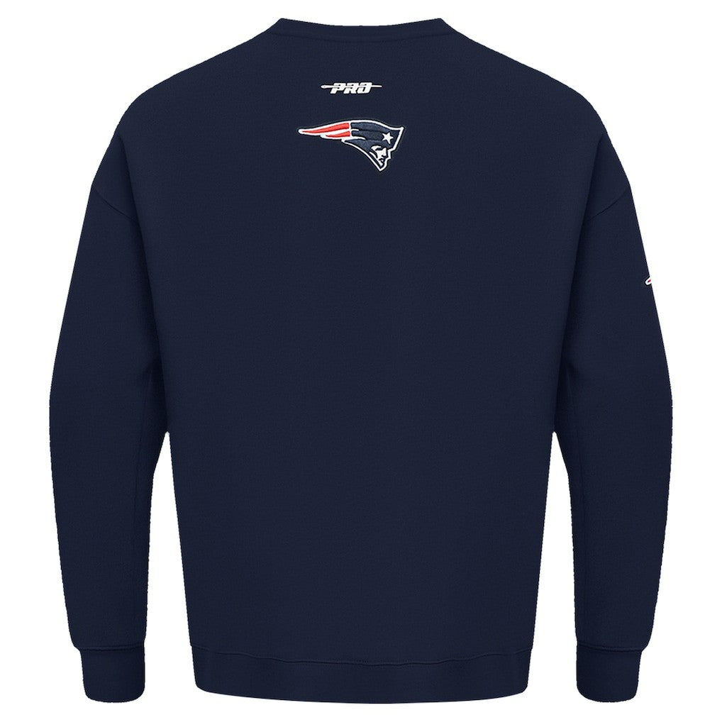 New England Patriots Pro Standard Turn It Up Drop Shoulder Pullover Sweatshirt - Navy on sale